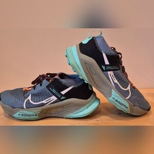Nike ZoomX Zegama Trail Running Shoes Sneakers Size 7.5 Mineral Slate DH0623-300